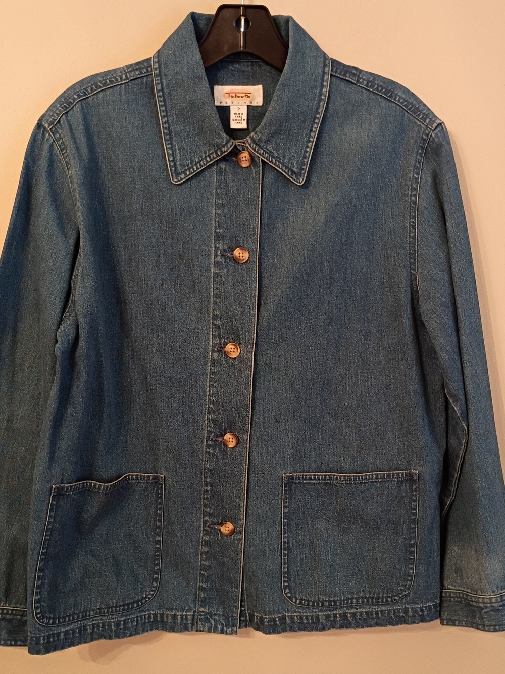 Talbots Medium Blue Denim Button-Up Jacket